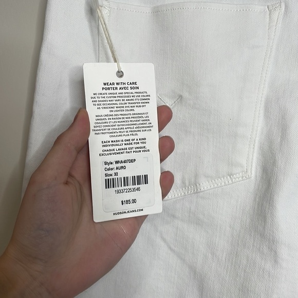 Hudson Barbara High Waist Super Skinny Ankle White Jeans NWT - Picture 15 of 16